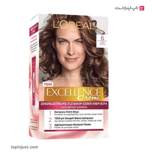 Turkish Loreal Excellence Hair Color Kit Number 6