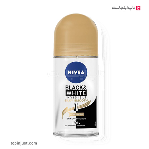 European Nivea Black And White Silky Smooth Women Antiperspirant Roll 50ml
