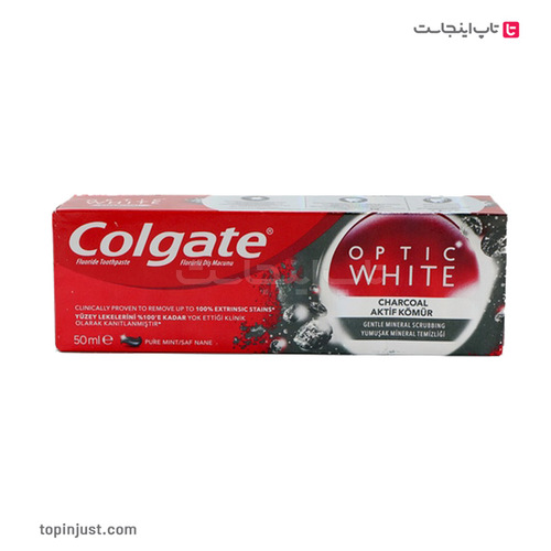 Turkish Colgate Optic White Charcoal Toothpaste 50ml